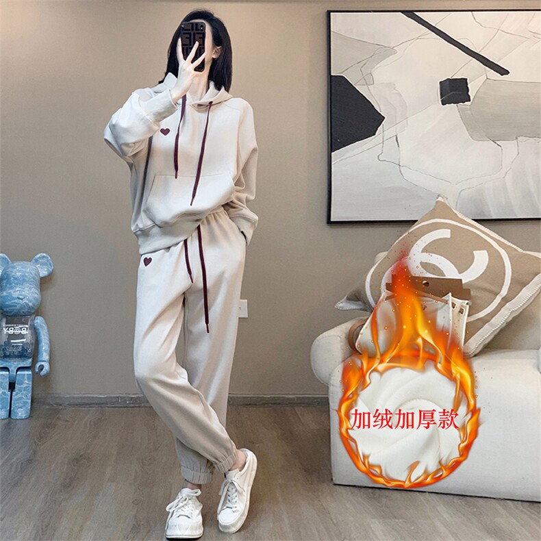数据超好BO款卫衣时尚套装两件套加绒加厚2024秋冬主推休闲春秋女,女装套装/套裙,艾乐芳