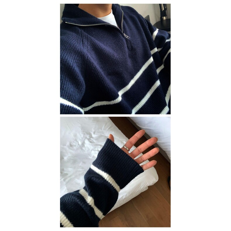 1506-1/M50071/P50日系毛衣男女ins慵懒风复古软糯套头拉链针织衫,男装针织衫/毛衣,星座1506-1