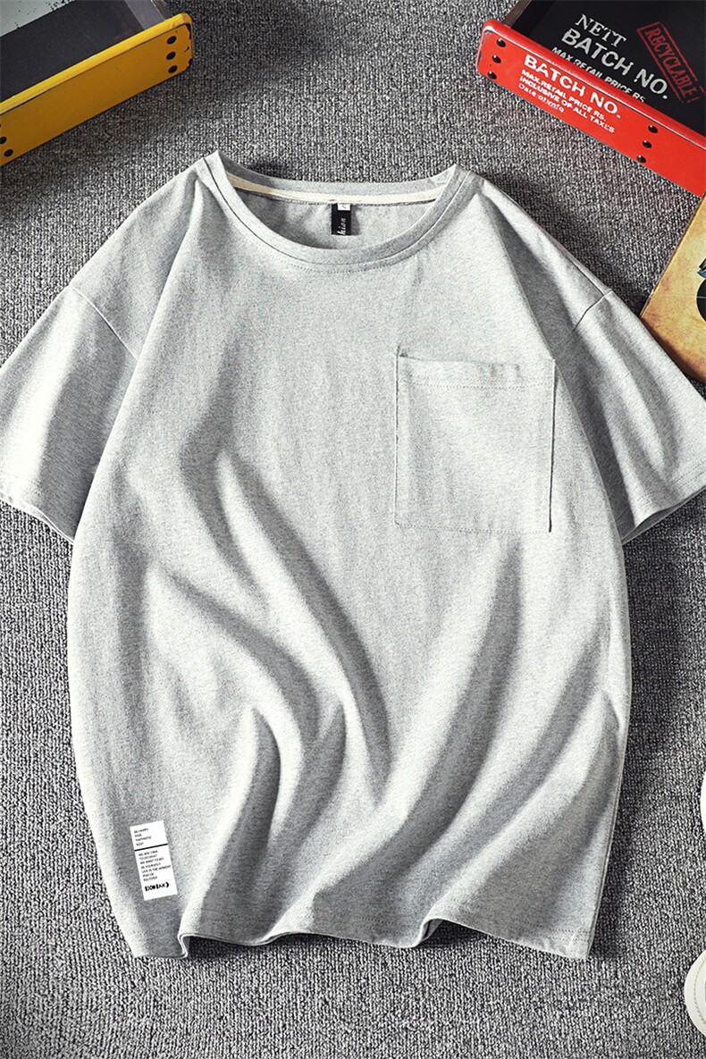 DX24045-P25大口袋百搭短袖t恤男大码半袖体恤上衣服,男装T恤,电商A040A