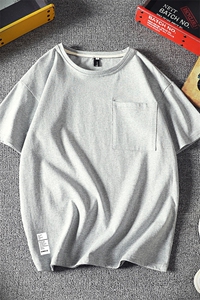 DX24045-P25大口袋百搭短袖t恤男大码半袖体恤上衣服图片