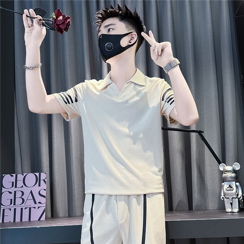 短袖polo衫男社会小伙店主风301C-PL27-P48控68 一套货号TZ01-P88图片