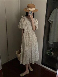 韩系碎花连衣裙,女装连衣裙,Fueeh(4F)