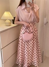 衬衫?波点半裙，女装衬衫，花田么么