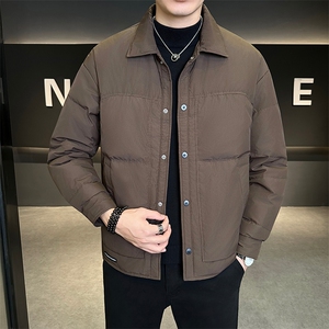 新款男士小翻领羽绒服夹克加厚防寒309B-3-81062-P185图片