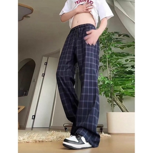 网图现货！美式复古格子裤基础款弯刀休闲裤-EX50885-特批30图片