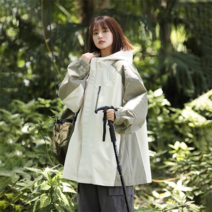 815A-MJ78392-65特秋冬拼接工装服三防冲锋衣外套夹克女模图片