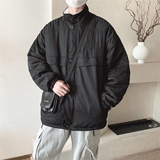 工装棉服外套男冬季潮牌高街刺绣羊羔绒棉袄立领棉衣M527，男装棉衣，星座1116A-1（原606A）