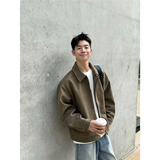 夹克外套男款翻领拉链美式高街复古工装外搭上衣JW1051-P78，男装夹克，星座208-5
