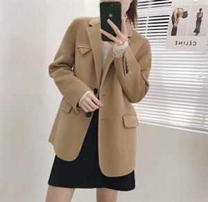 【现货】设计双面羊绒高品质大衣图片