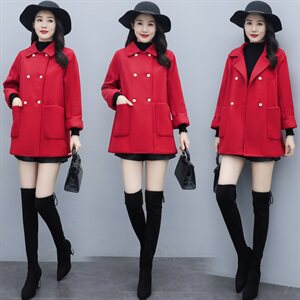 2020年秋冬修身显瘦大毛呢外套女中长款韩版新款,女装毛呢外套,瑶迪依秀