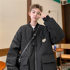 冬季2024大码港风宽松棉衣棉服情侣冬装男装潮流厚外套S273-P118，男装棉衣，电商A233-1