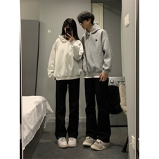 抖音得物二开现货供应春装重磅美式高街宽松连帽卫衣DL3002，男装卫衣，电商A486-1