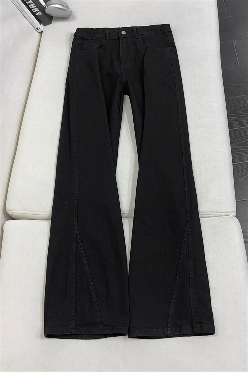 B221美式ins高街纯色修身微喇弹力牛仔裤LK26654-特P38控68,男装牛仔裤,电商B221