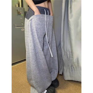 春秋季美式休闲裤复古灰色卫裤男女直筒宽松百搭运动潮牌XL34图片
