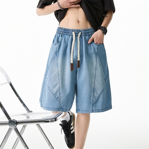 M-8XL 夏季宽松大码牛仔工装短裤五分裤XZ109-K2302-TP45图片