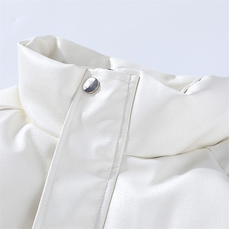 25秋冬季新款情侣鳄鱼纹免洗PU立领潮搭皮衣面包服外套9966-P88,男装皮衣,电商B306