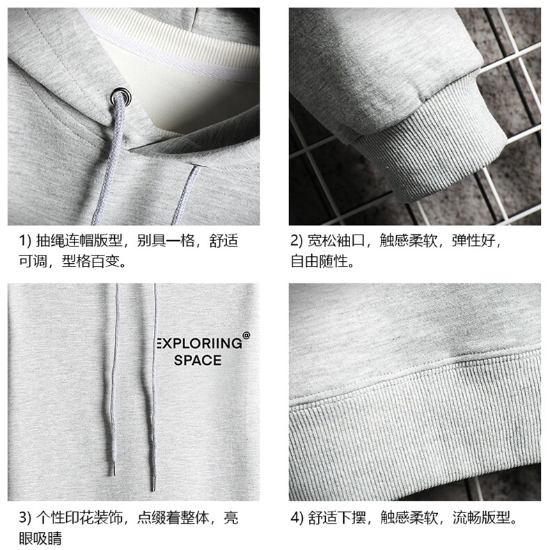 纯连帽卫衣男大码运动帽衫宽松薄网格WY2244-P35,男装卫衣,电商A040A
