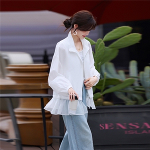防晒衣女夏季2026年新款薄款长袖百搭时尚短款宽松防晒开衫外套图片