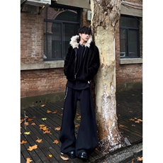【有货】可拆卸毛领廓形棉服开衫外套WT7200特P95，男装夹克，星座908-1