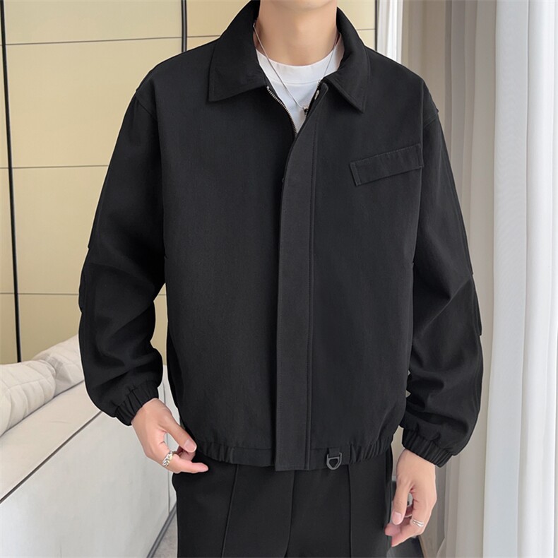 2025新款现货纯棉夹克男宽松翻领上衣外套DSA157B-J2560-P86,男装夹克,电商A157B