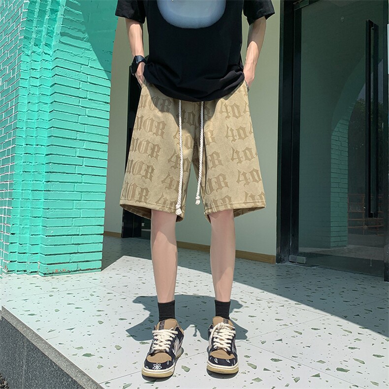 数据！抖音品质麂皮绒雕花字母短裤休闲五分裤JDK237-P40控58,男装牛仔裤,电商B370