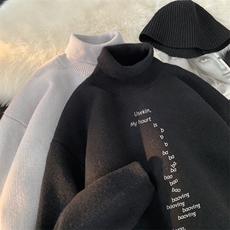 高质量！秋冬高领毛衣加绒加厚翻领针织衫男毛衣FL212-特p38，男装针织衫/毛衣，电商B367