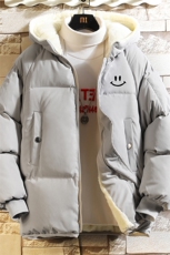 MY16204-P100加厚加绒连帽棉衣男大码棉服男面包服男砖墙挂拍，男装棉衣，电商A040A