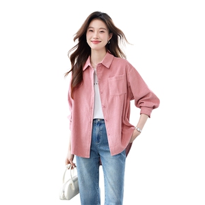 新款早春灯芯绒小西装女外套上衣长袖时尚女装开衫女图片