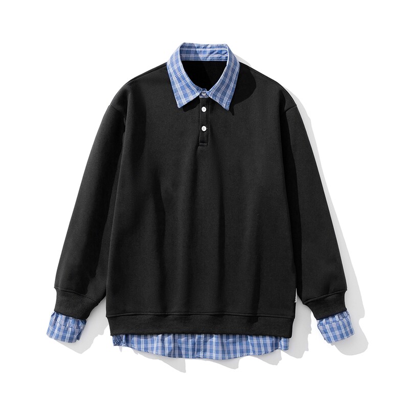 可二开衬衫领卫衣男:表面棉底部聚酯纤维78010P58控88，男装衬衫，星座227-7