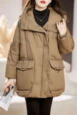 2024冬装新款时尚百搭潮流气质短款休闲减龄羽绒服外套女，女装羽绒服，丽影随形