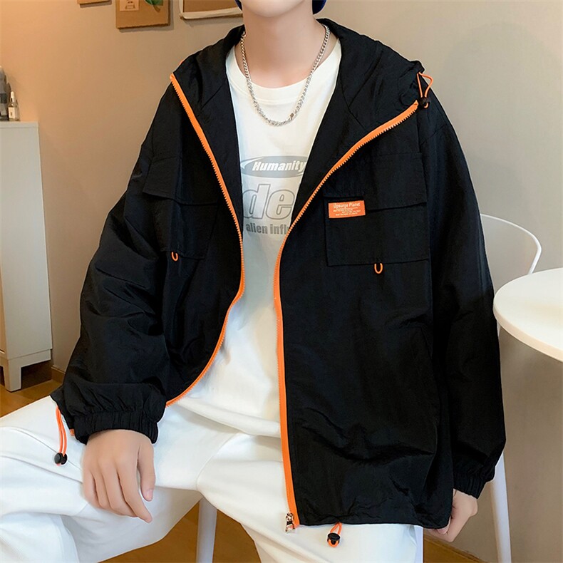 防晒衣男夏季薄款冰丝防晒服宽松外套连帽休闲百搭,男装防晒衣,星座410-6（原星座1304-1）