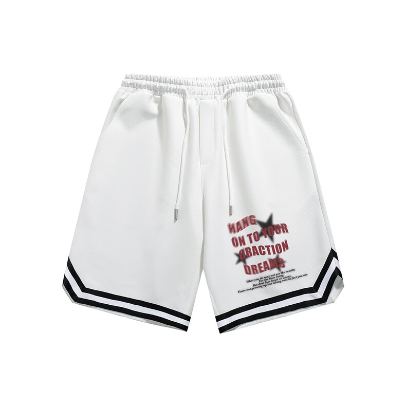 白底23新款夏季美式时尚百搭休闲潮流宽松五分裤短裤A194P35控,男装牛仔裤,电商A247-1