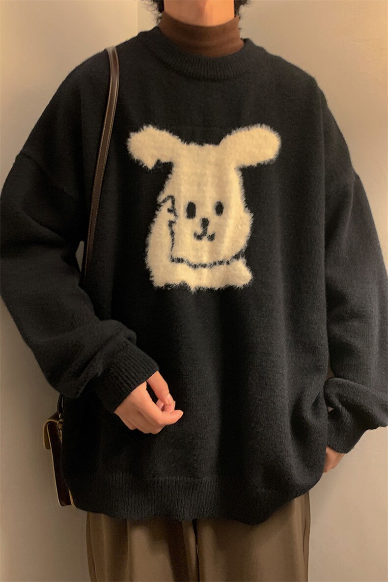 8XL-M兔年卡通红色圣诞毛衣男针织衫特大码MY1202P58控78,男装针织衫/毛衣,电商D206-1