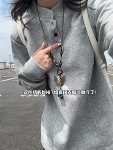 XZ809A/SYR16/特P25  设计感立领长袖POLOT恤卫衣图片