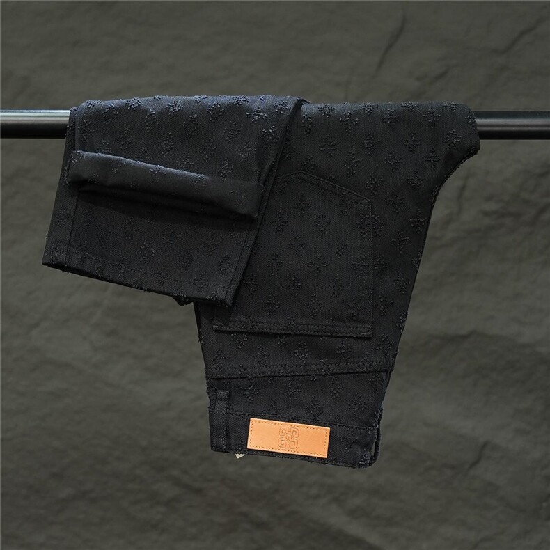 K1107-p39-(网络图）大量现货小魔怪提花牛仔裤直筒裤老爹裤长裤，男装牛仔裤，星座103A-1