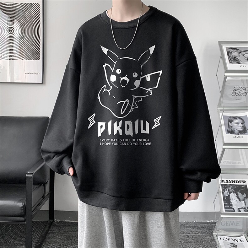 圆领卫衣男大码加厚加绒长袖t恤男S6078-P28加绒款-P33,男装卫衣,电商A040