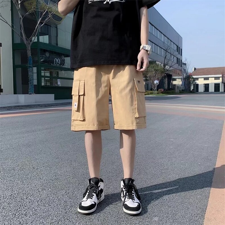 港风宽松休闲夏季工装短裤百搭潮流男ins潮牌五分裤K2481-P26,男装休闲裤,星座512-2