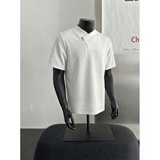 美式复古重磅短袖T恤男立领拉链宽松型休闲百搭上衣T3718-特价P26，男装T恤，电商A007