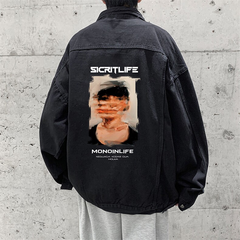 牛仔夹克男大码牛仔外套男茄克 NJ77213-P60图片