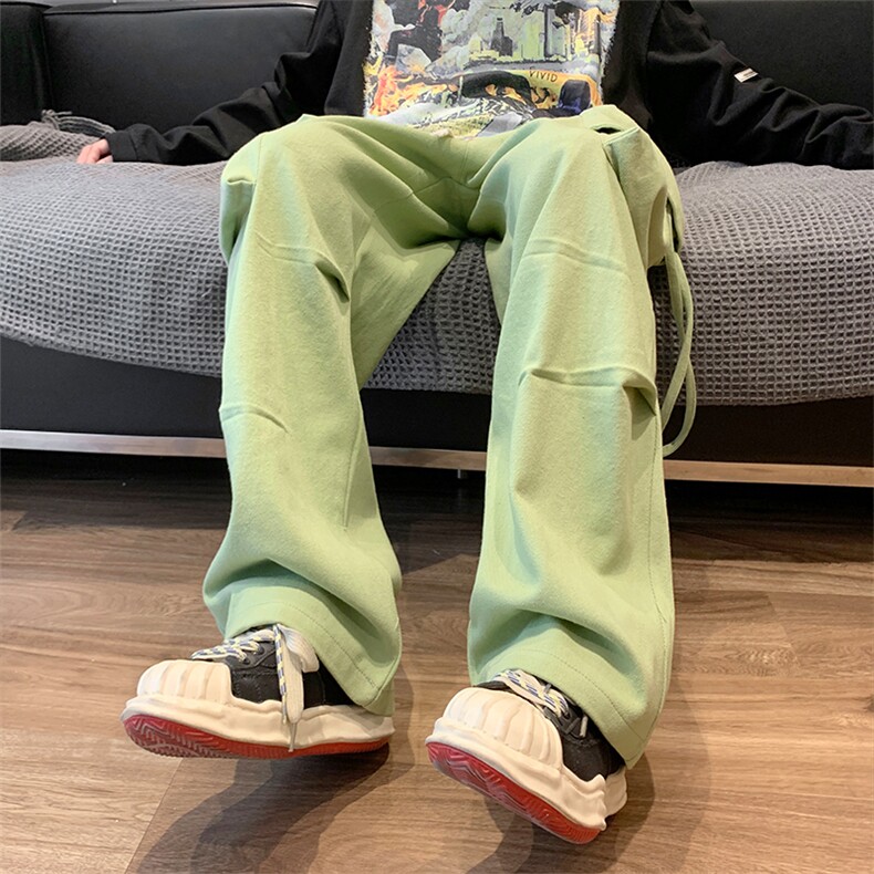 03纯色工装裤男时尚简约宽松直筒大口袋休闲裤XZ211-1-K2202-P65,男装工装外套,星座211-1