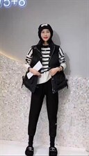 2021秋冬新款时尚韩版立领双口袋侧抽绳宽松百搭羽绒马甲，女装马甲，L·H·X