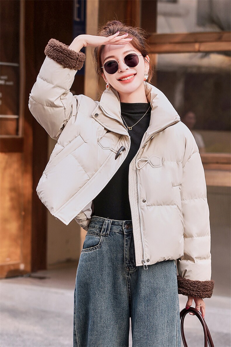 短款羽绒服女2023冬季新款女装韩版时尚气质白鸭绒加厚保暖外套潮,女装羽绒服,慧尚依恋