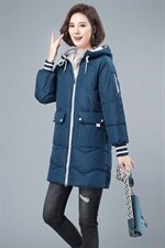 棉袄女冬2021年新款宽松韩版中长款羽绒棉服棉衣中年妈妈40岁外套，女装棉衣/棉服，伊满意