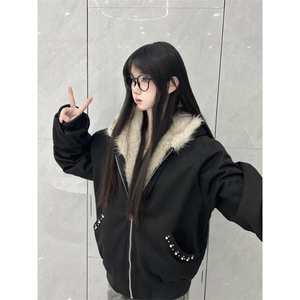 1506/QW3140/P96重磅设计感美式座山雕冬季加厚棉衣图片