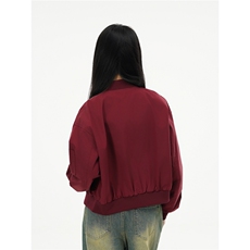 纯色短款棒球服秋装女装短版立领棒球服夹克外套F601P55，男装夹克，电商A247