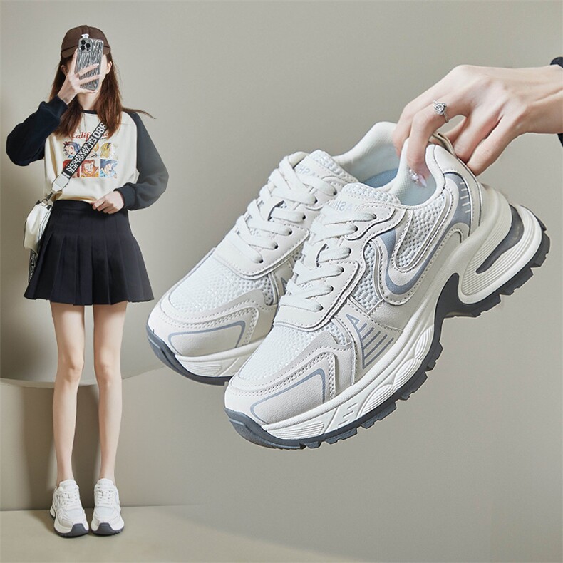ins韩版新款老爹鞋女2024春季学生运动跑步鞋休闲鞋厚底增高鞋,女鞋休闲鞋,电商A223