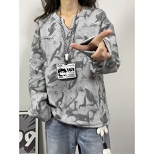 XZ809A/CX615/特P24/控48印花美式V领长袖打底衫卫衣，男装T恤，星座809A(原222-1)