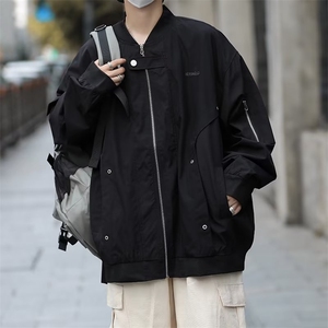 2025秋美式复古飞行员夹克棒球服男女小众工装外套 JK2547图片
