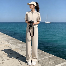 杏色上衣+杏色裤子（套装）