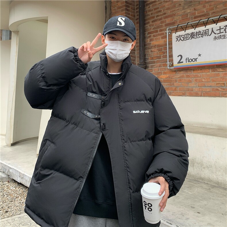 美式高街vibe飞机扣棉服防水男冬季外套加厚保暖小众羽绒棉衣潮牌，男装棉衣，星座907